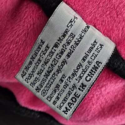Vintage 2003 Playboy Bunny 12" Round Bright Pink Pillow Black Rabbit Head - Thumbnail 5