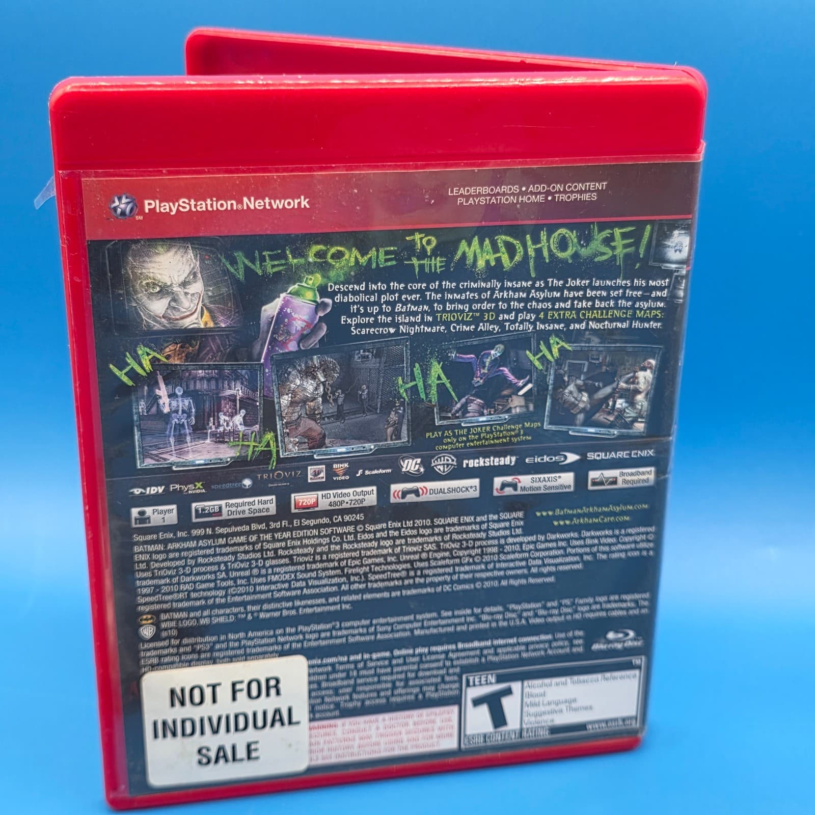 Batman Arkham Asylum Game of the Year Edition PS3 Complete CIB Greatest Hits - Thumbnail 4