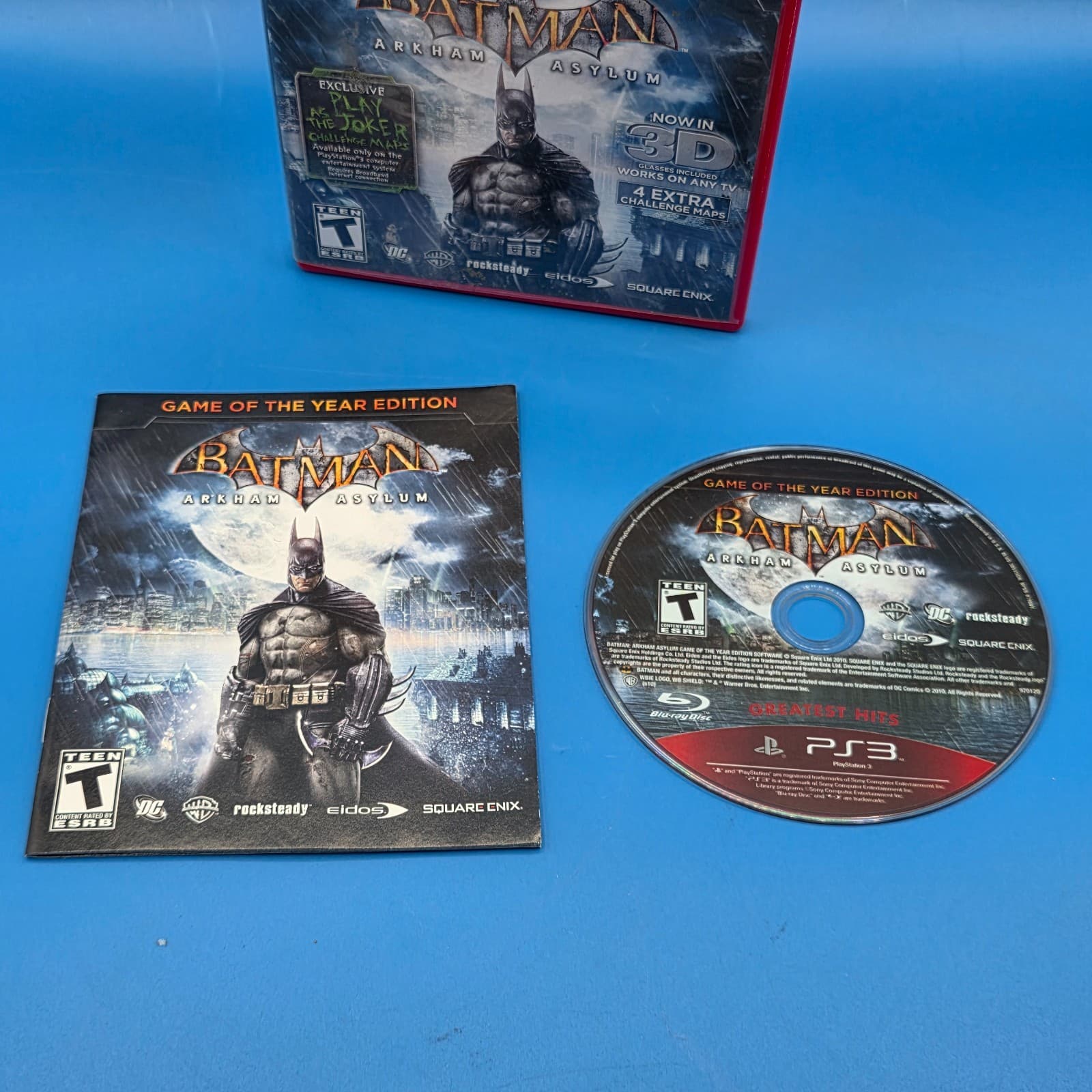 Batman Arkham Asylum Game of the Year Edition PS3 Complete CIB Greatest Hits - Thumbnail 2