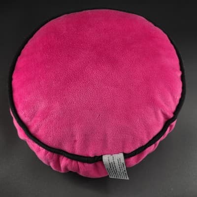 Vintage 2003 Playboy Bunny 12" Round Bright Pink Pillow Black Rabbit Head - Thumbnail 4