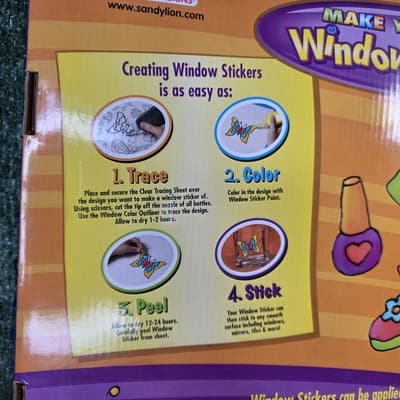 Vintage 2002 Sandy Lion Make Your Own Window Sticker Old Stock Y2K - Thumbnail 4