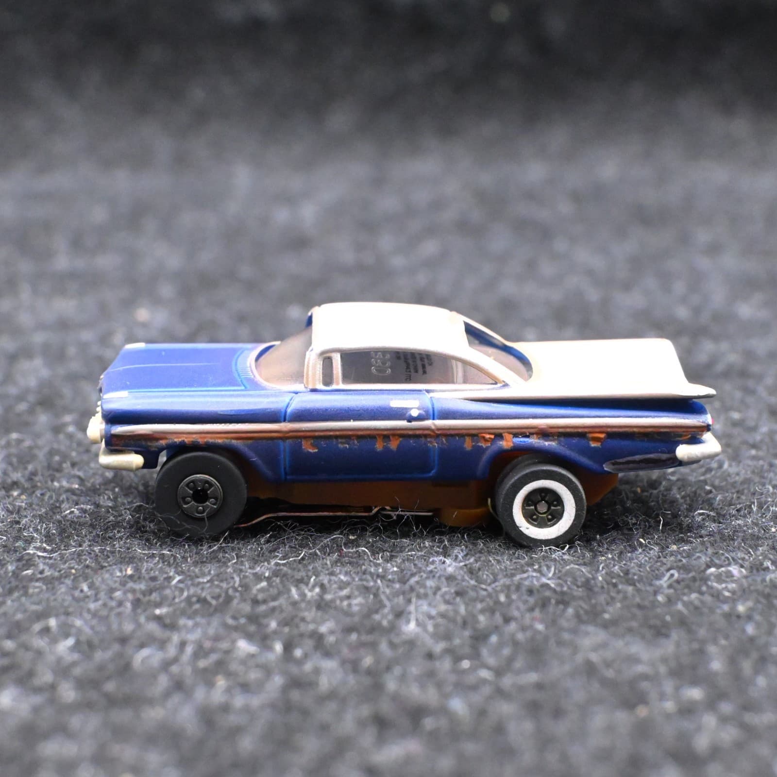 Vintage 59 Chevy Impala Thunderjet Ultra-G Blue Slot Car - Thumbnail 2