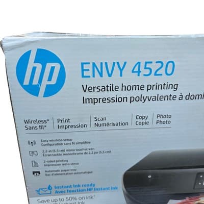 HP Envy 4520 All-In One Wireless Print Scan Copy Photo Inkjet Printer OPEN BOX - Thumbnail 2