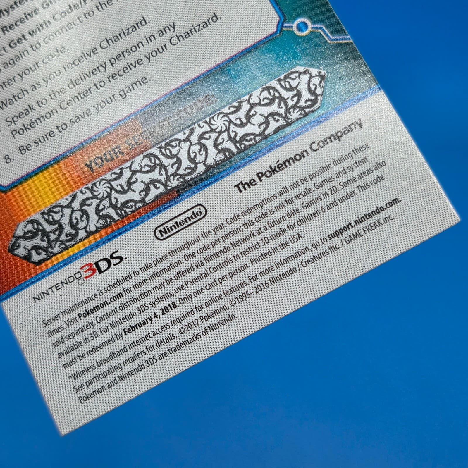 EXPIRED Pokemon Sun & Moon Charizard Secret Code Card 2017 UNSCRATCHED - Thumbnail 3