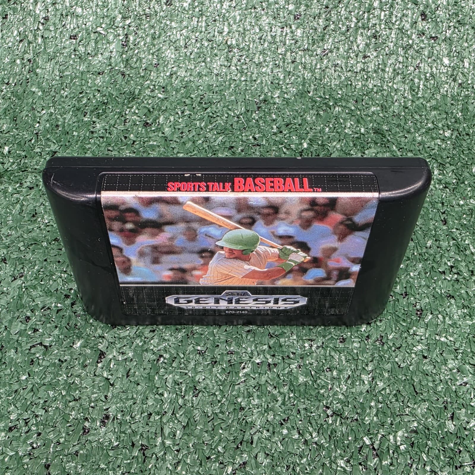 Sports Talk Baseball (Sega Genesis, 1992). No Box. No Manual. Cleaned and Tested - Thumbnail 2