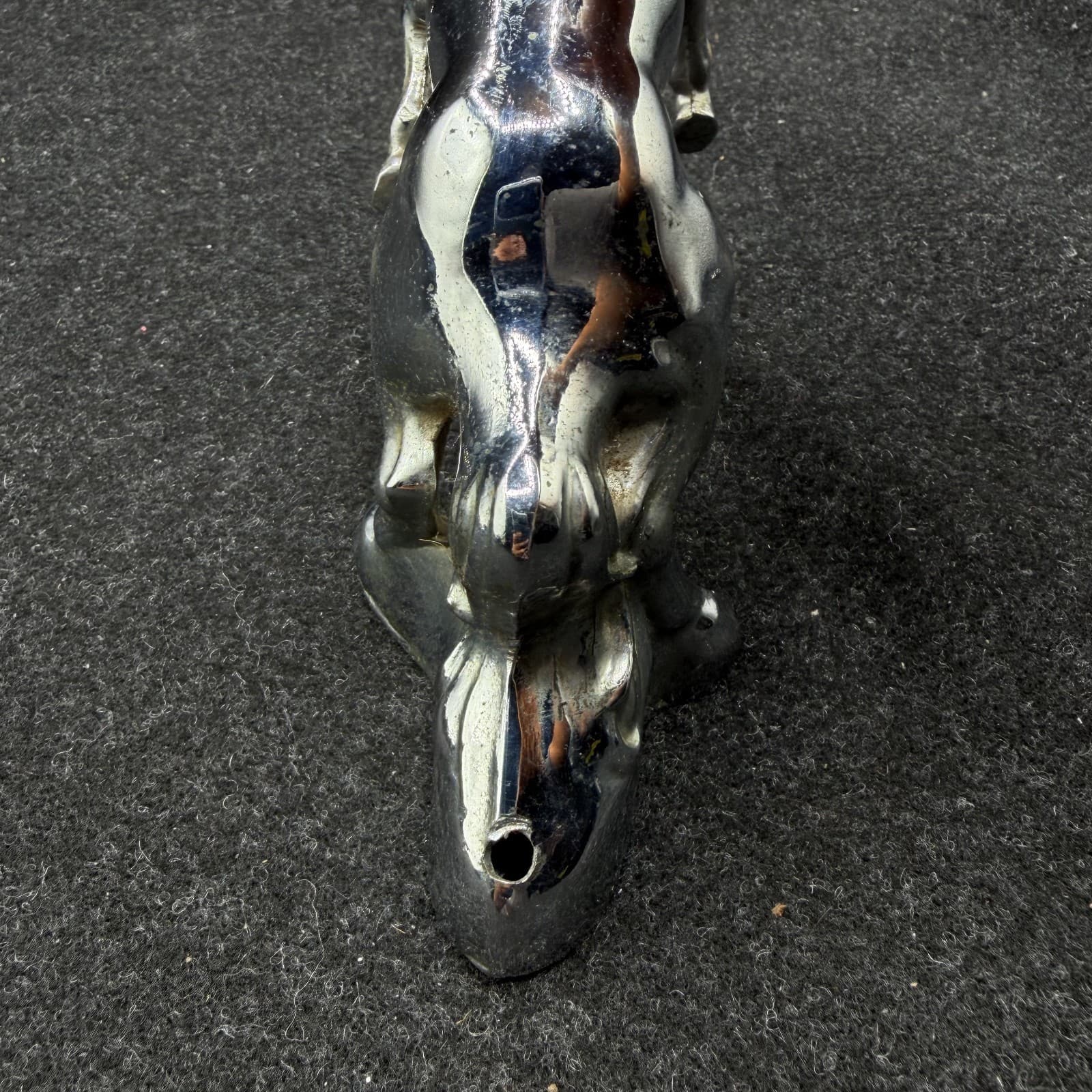 VINTAGE HOOD Ornament Truck Or CAR Chrome Metal Mustang DECOR 7" - Thumbnail 11