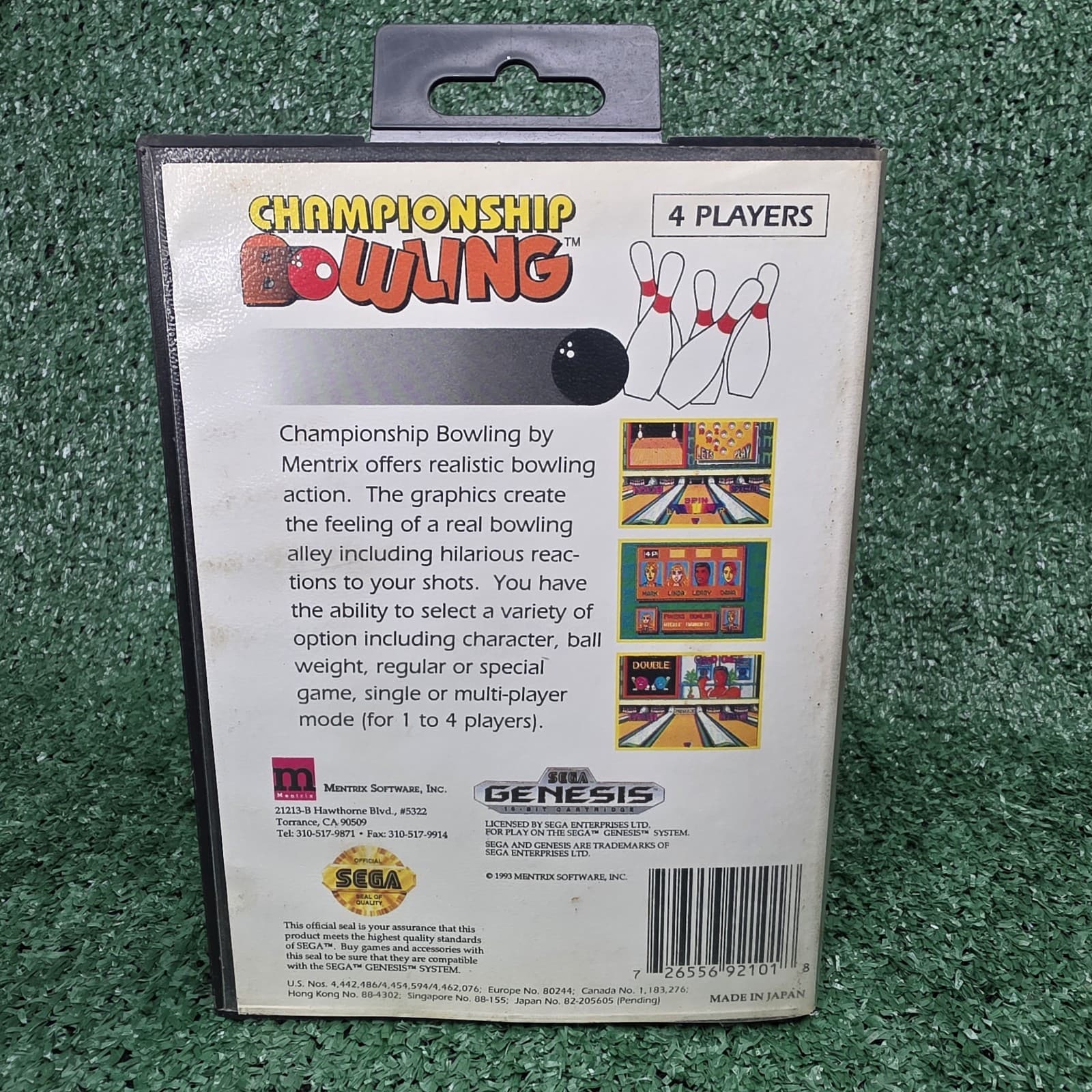 Championship Bowling- Sega Genesis Complete TESTED CIB - Thumbnail 6