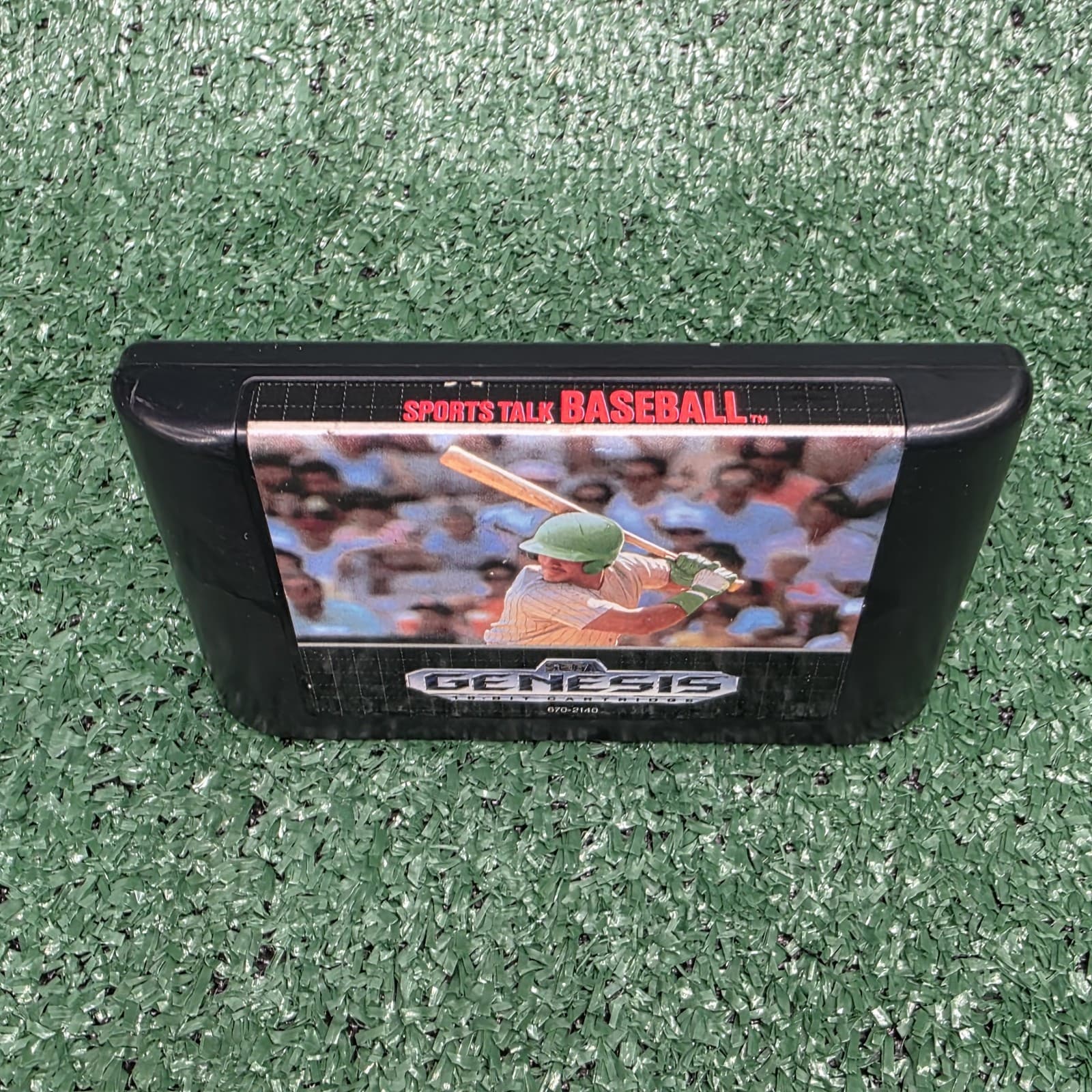Sports Talk Baseball (Sega Genesis, 1992). No Box. No Manual. Cleaned and Tested - Thumbnail 3