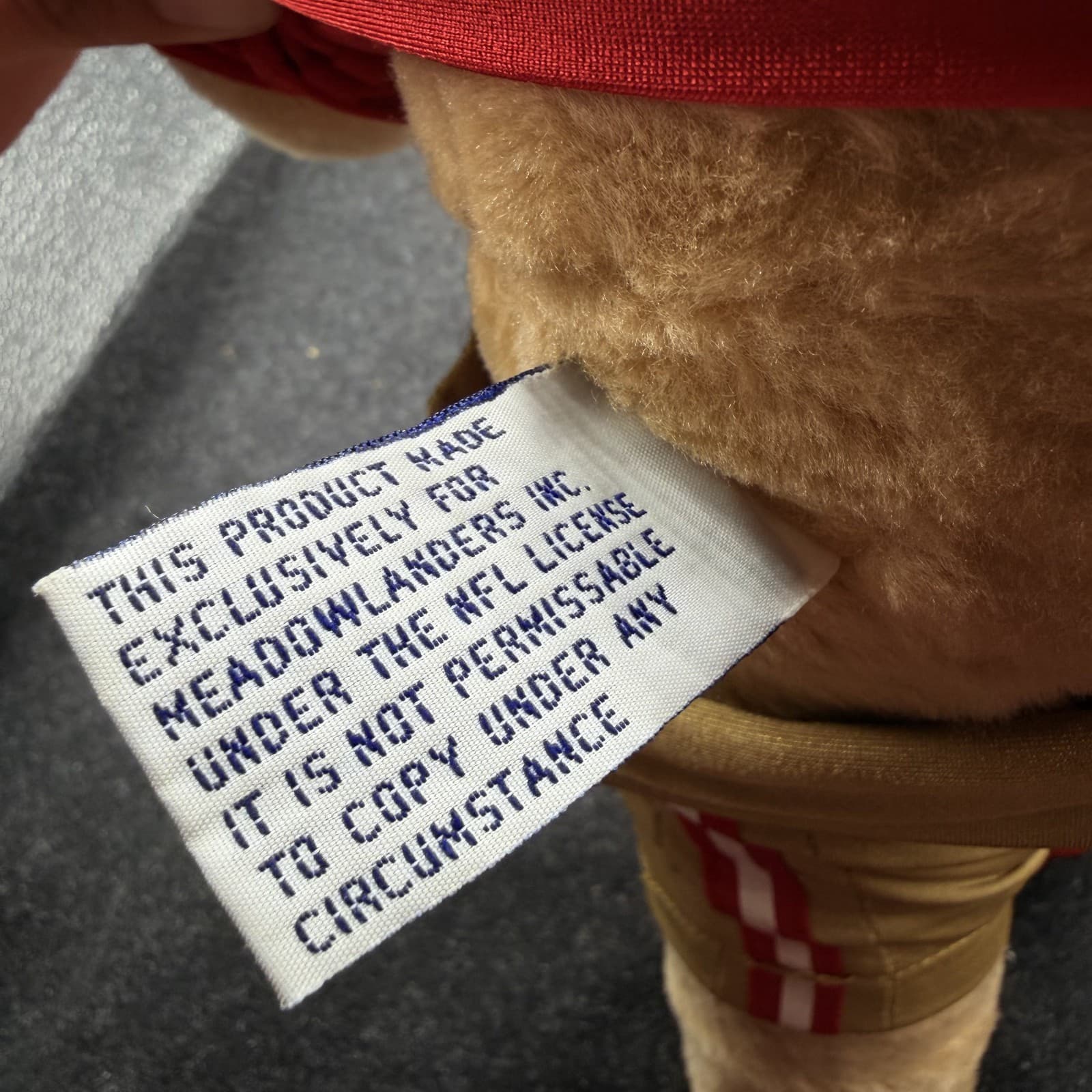 Vintage San Francisco 49ers Pro Bear Fully Suited with Shoulder Pads 17" - Thumbnail 3