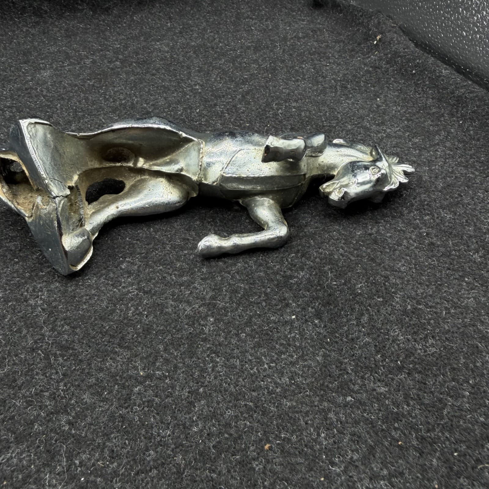 VINTAGE HOOD Ornament Truck Or CAR Chrome Metal Mustang DECOR 7" - Thumbnail 10