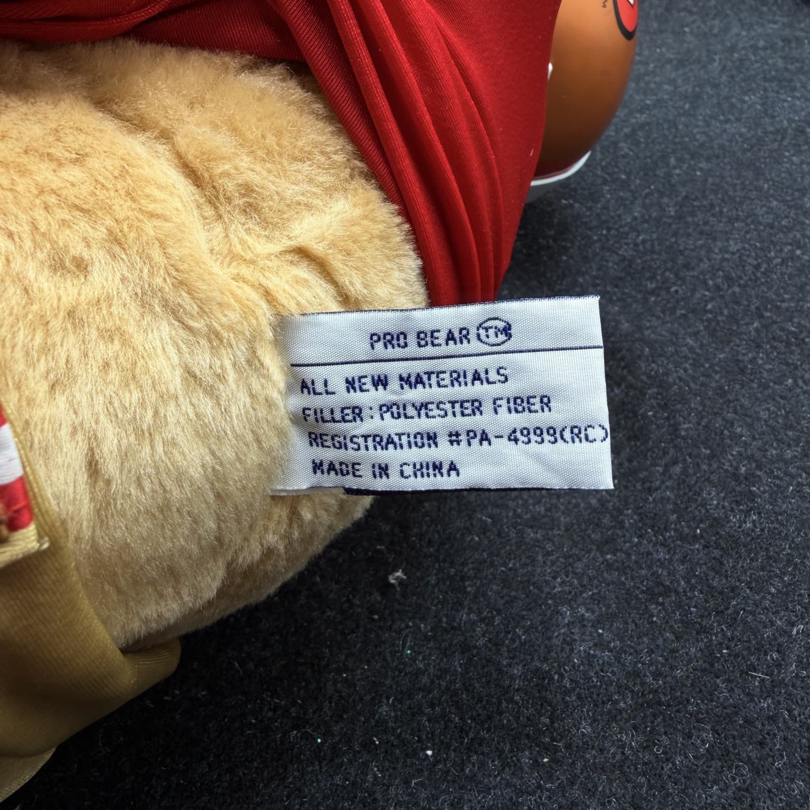 Vintage San Francisco 49ers Pro Bear Fully Suited with Shoulder Pads 17" - Thumbnail 4