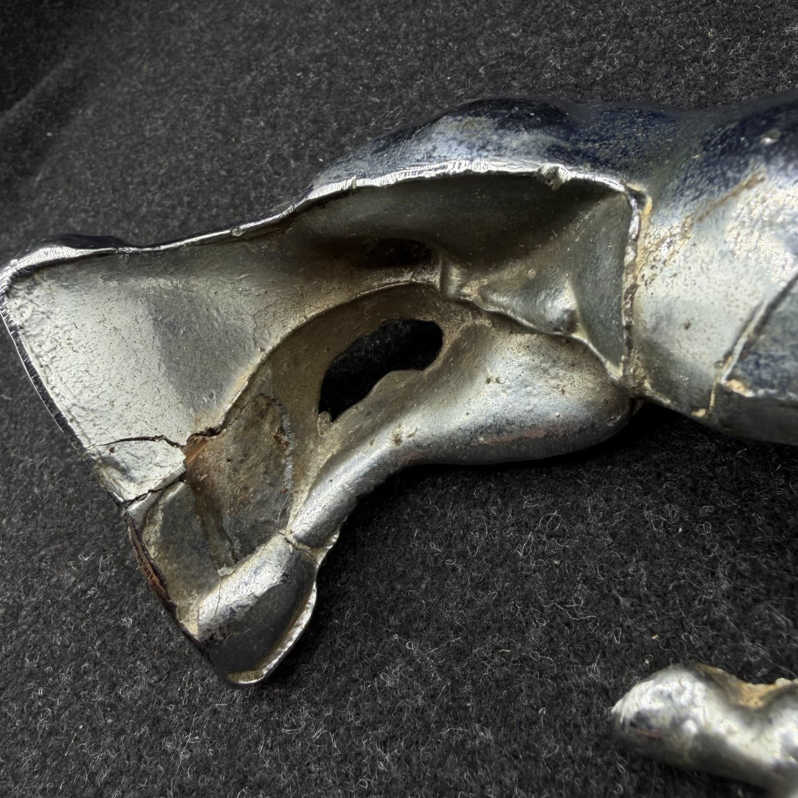 VINTAGE HOOD Ornament Truck Or CAR Chrome Metal Mustang DECOR 7" - Thumbnail 9