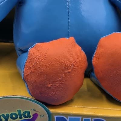 Crayola Doodle Scribble Bear Plush Stuffed Animal Keychain Clip 2006 New - Thumbnail 3