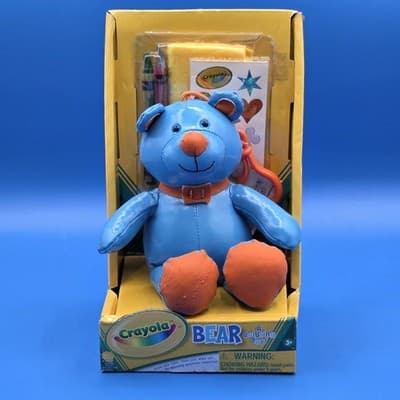 Crayola Doodle Scribble Bear Plush Stuffed Animal Keychain Clip 2006 New