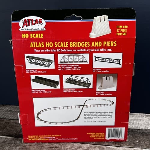 Atlas Model Railroad HO Scale #80 47 Piece Pier Set Over & Under Toy - Thumbnail 4