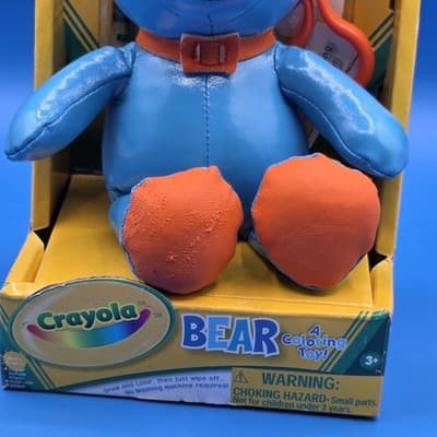 Crayola Doodle Scribble Bear Plush Stuffed Animal Keychain Clip 2006 New - Thumbnail 2