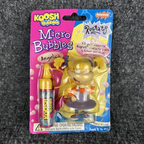 VTG 1999 Rugrats Angelica Bubbles Figure & Micro Bubbles Koosh Bubbles Necklace - Thumbnail 2