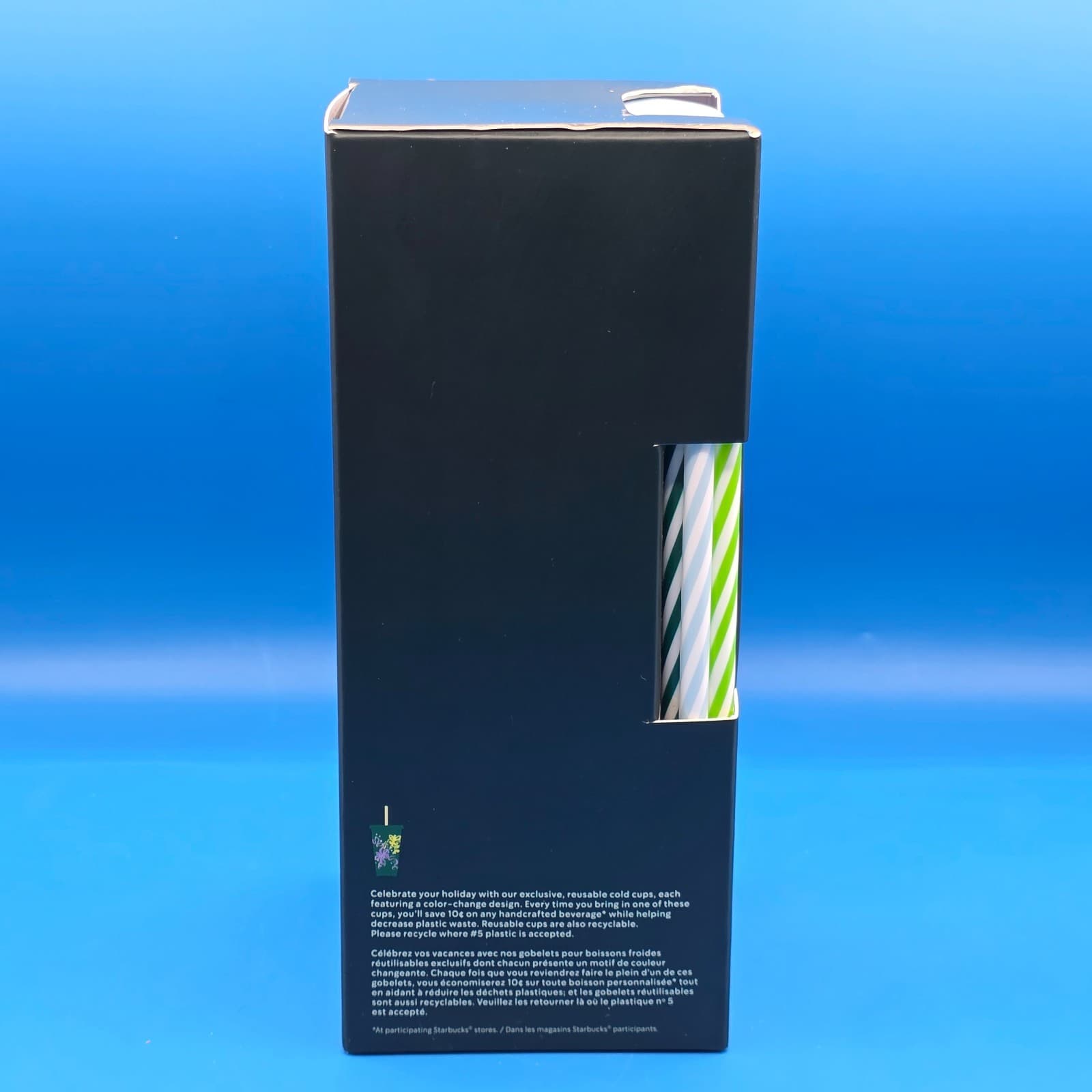 New STARBUCKS 2023 Cold Cups Holiday Color Change Set/5 Lid Straw Reusable 24 Oz - Thumbnail 5
