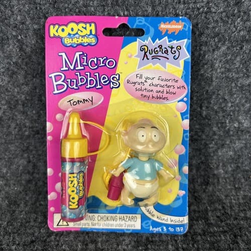 Tommy Rugrats Bubbles Figure and Micro Bubbles 1999 Koosh Bubbles Necklace - Thumbnail 2