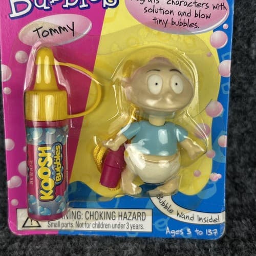 Tommy Rugrats Bubbles Figure and Micro Bubbles 1999 Koosh Bubbles Necklace - Thumbnail 3