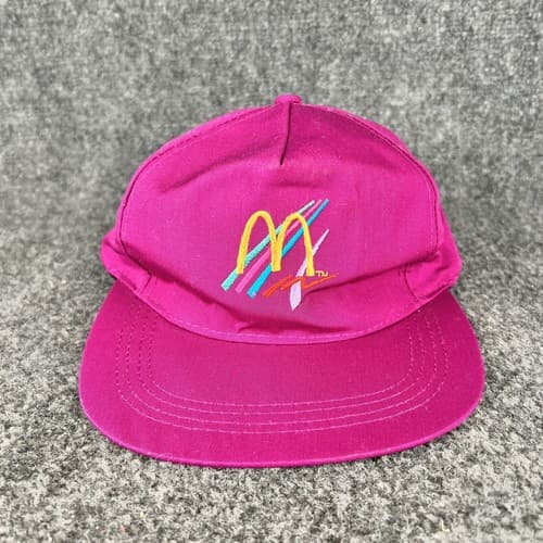Vintage Crest McDonalds Snapback Trucker Hat Cap Purple Pink - Thumbnail 2