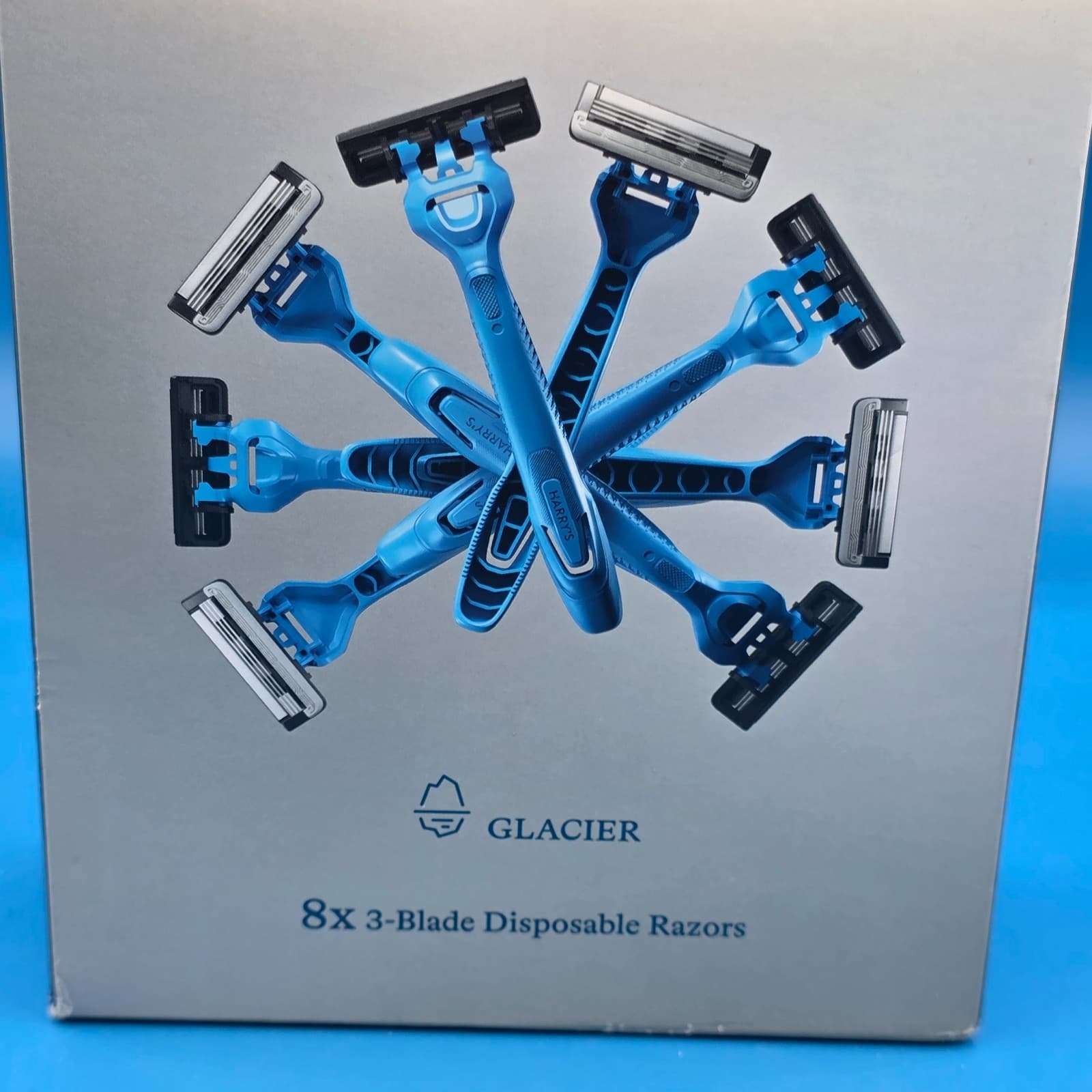 Harry’s Glacier 3-Blade Disposable Razors - 8 Pack (New, Sealed) - Thumbnail 2