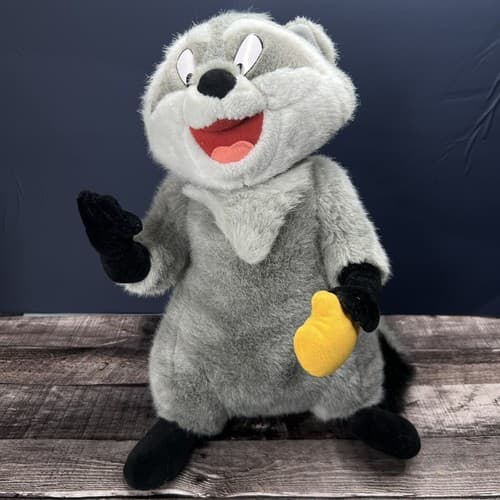 VTG Disneyland Walt Disney Pocahontas 14" Meeko Raccoon Plush Large