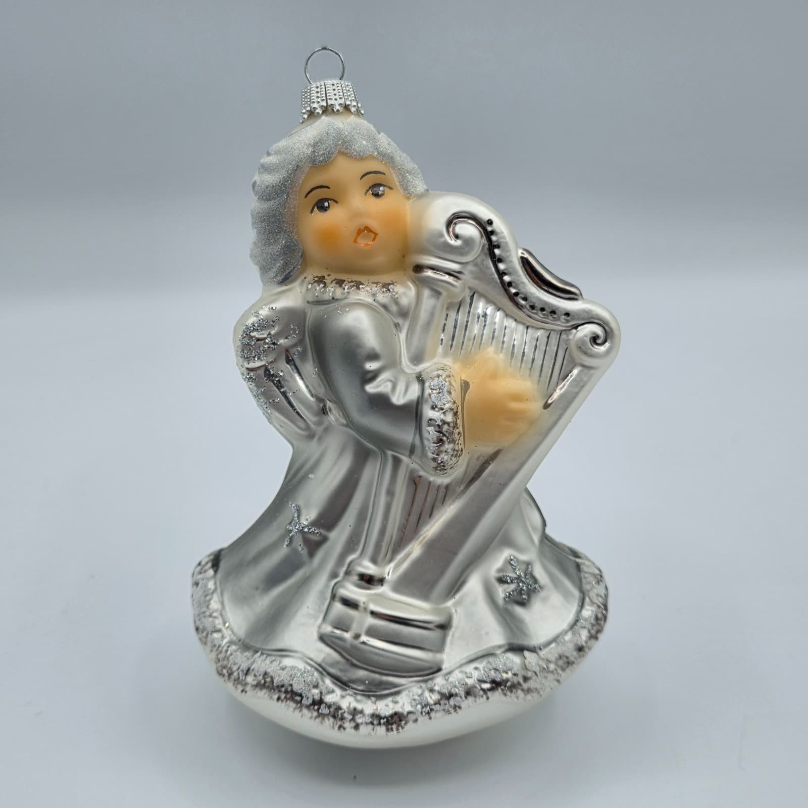 Vubtage Goebel Weihnacht Angel with Harp Glass Christmas Ornament Limited 5000 - Thumbnail 5