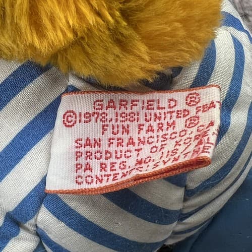 Vintage 1981 Garfield Cat Dakin 8.5" Plush Swim Suit Flippers Stuffed Animal - Thumbnail 5
