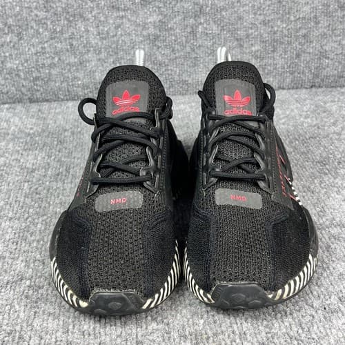 Adidas NMD_R1 V2 Kids Size 4.5 Black Red White Shoes FY2107 Striped - Thumbnail 5
