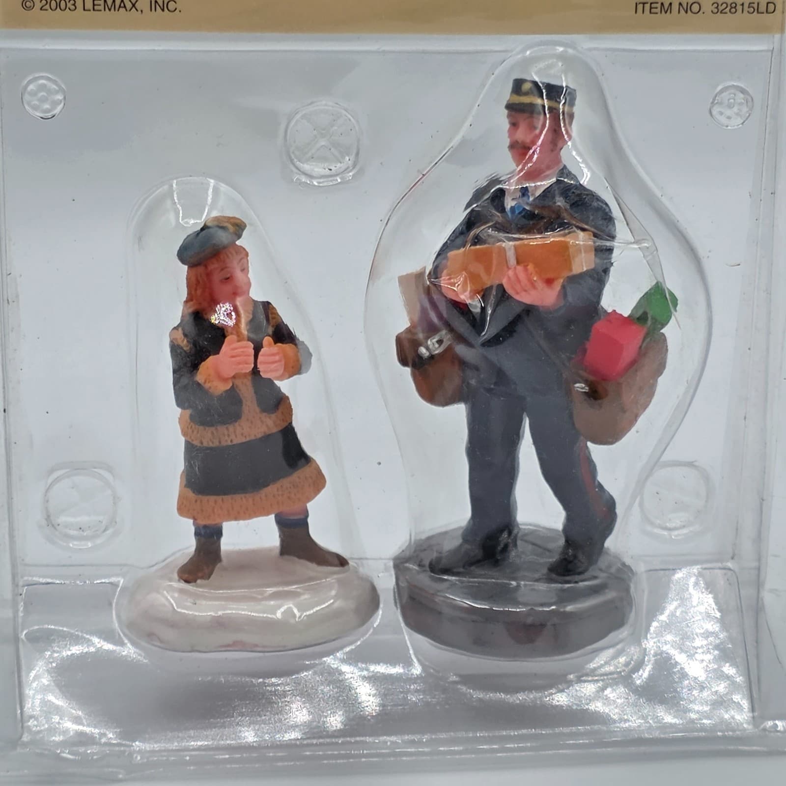 Lemax Christmas Village FOR ME SET OF 2 MAILMAN AND CHILD - Thumbnail 3