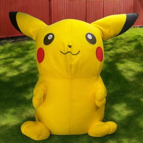 STAINED 2014 Toy Factory Jumbo 22” Pokemon Pikachu Bean Bag Plush