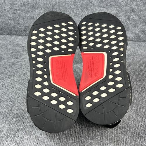 Adidas NMD_R1 V2 Kids Size 4.5 Black Red White Shoes FY2107 Striped - Thumbnail 7