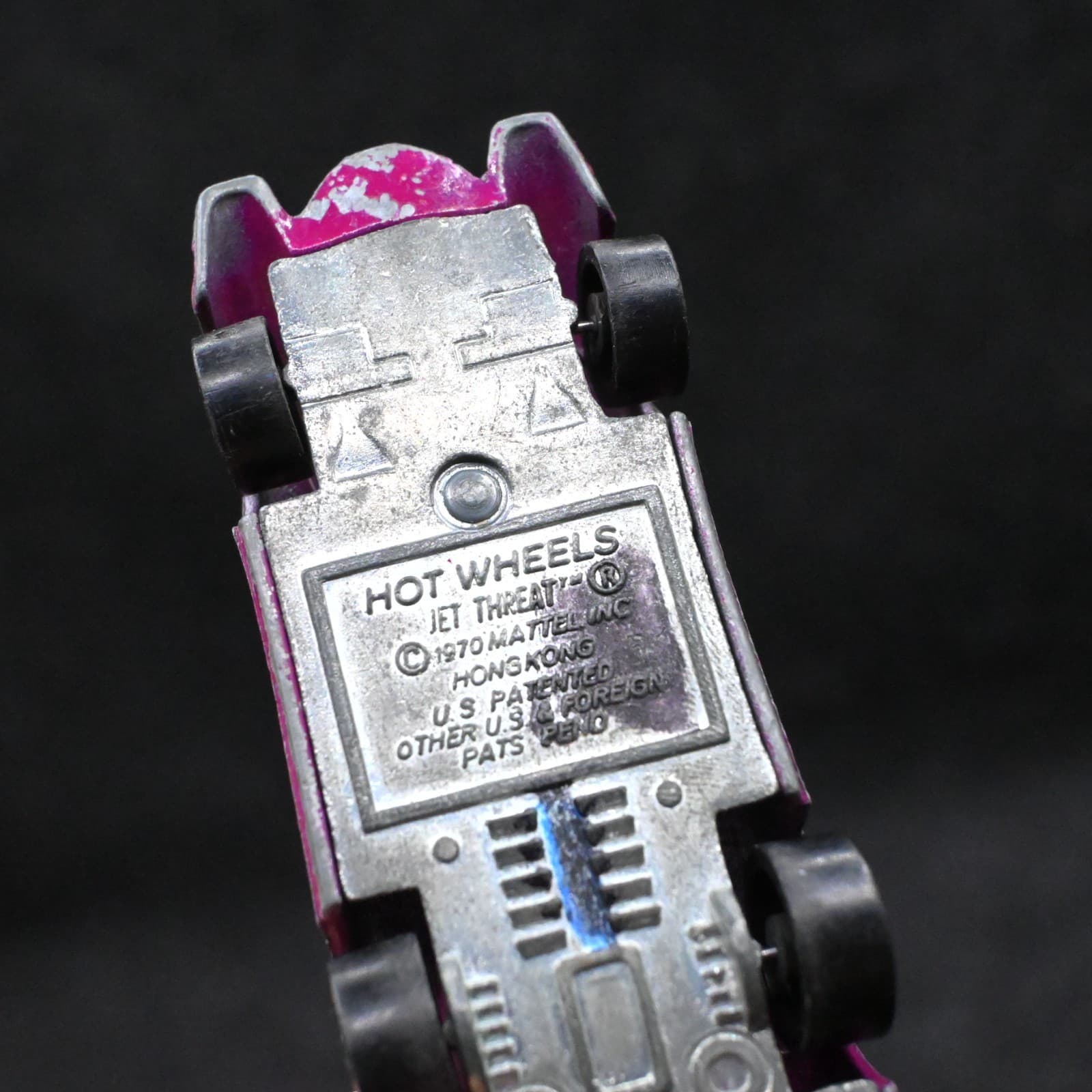 Hot Wheels Redline Jet Threat Car 1970 Plum Made In Hong Kong - Thumbnail 7