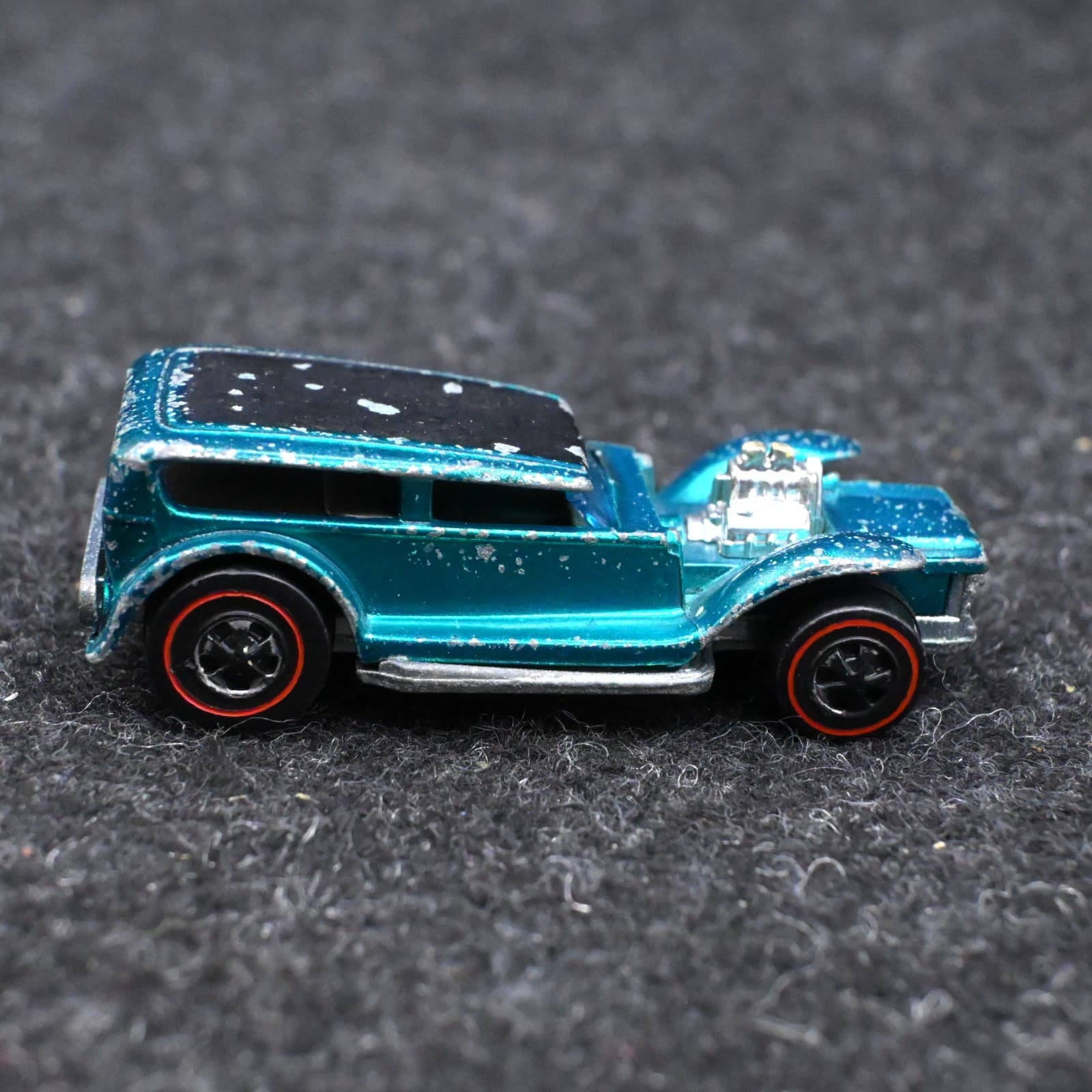 Original Hot Wheels Redline 1969 The Demon Aqua Made In Hong Kong - Thumbnail 3