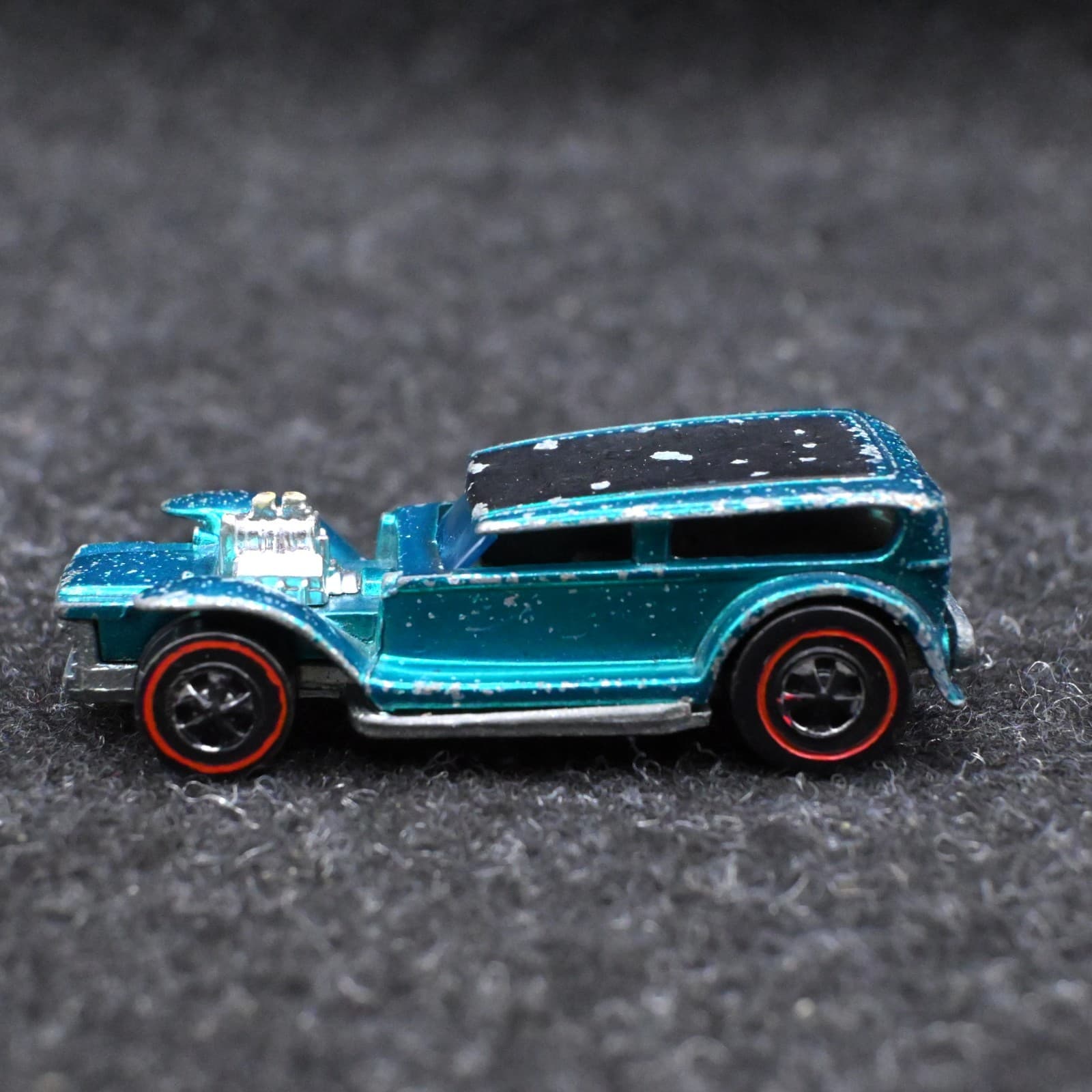 Original Hot Wheels Redline 1969 The Demon Aqua Made In Hong Kong