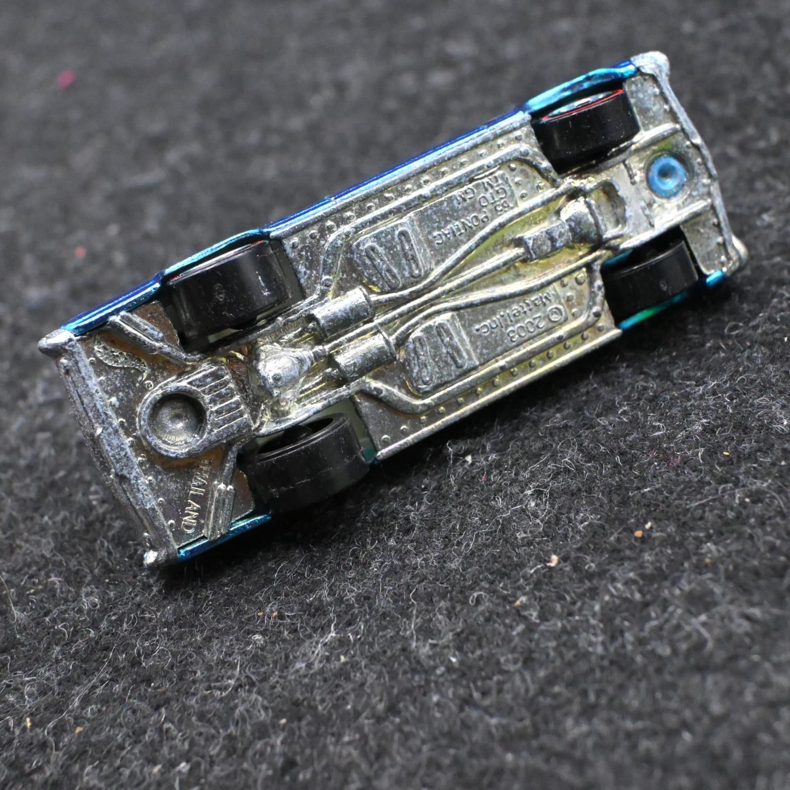 LOOSE Hot Wheels Classics Series 1 1965 Pontiac GTO Blue Spectraflame Redline - Thumbnail 8