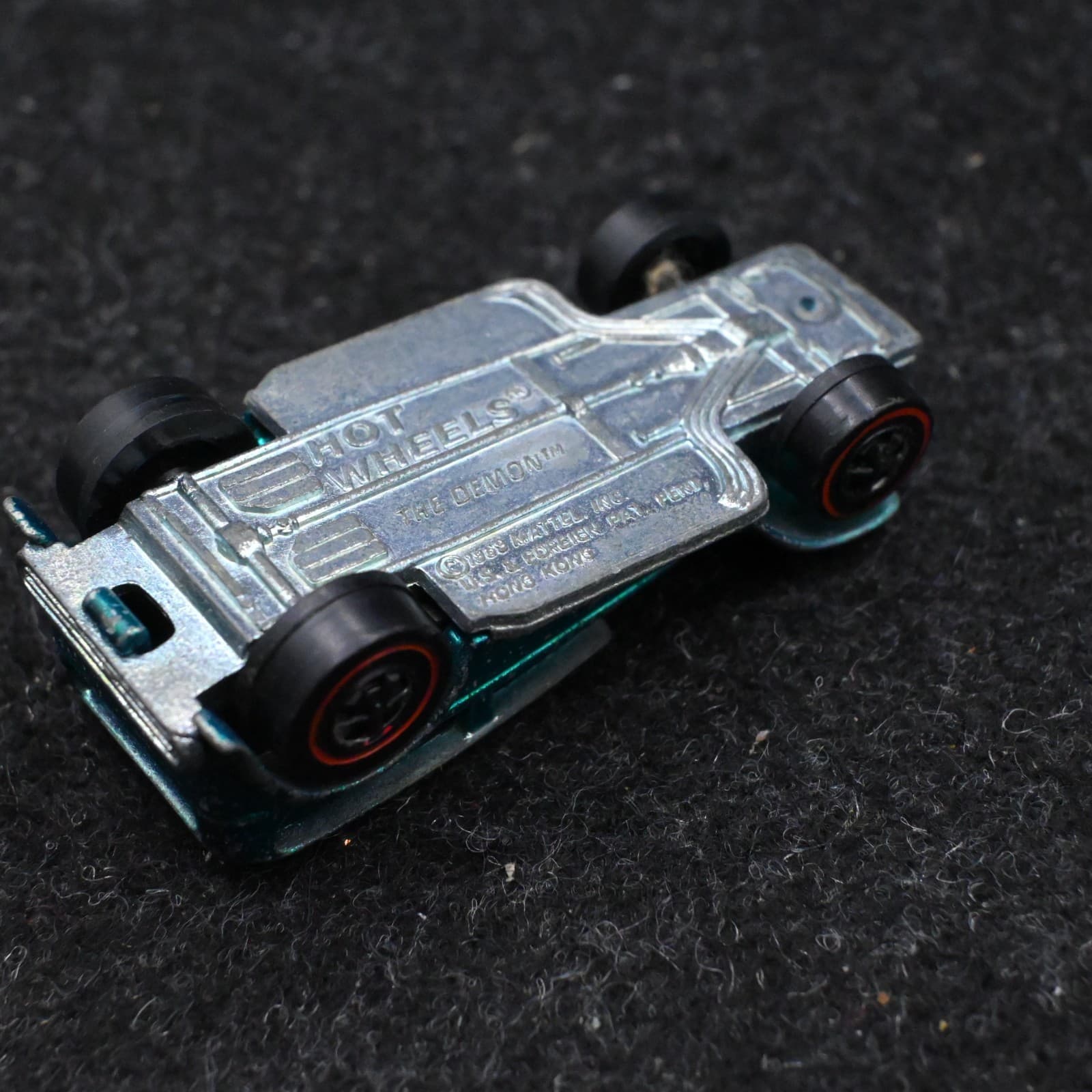 Original Hot Wheels Redline 1969 The Demon Aqua Made In Hong Kong - Thumbnail 6