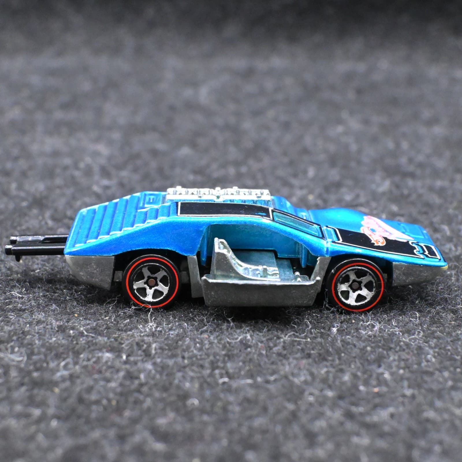 Vintage Hot Wheels Redline Malaysia Side Kick Blue 1970 Car