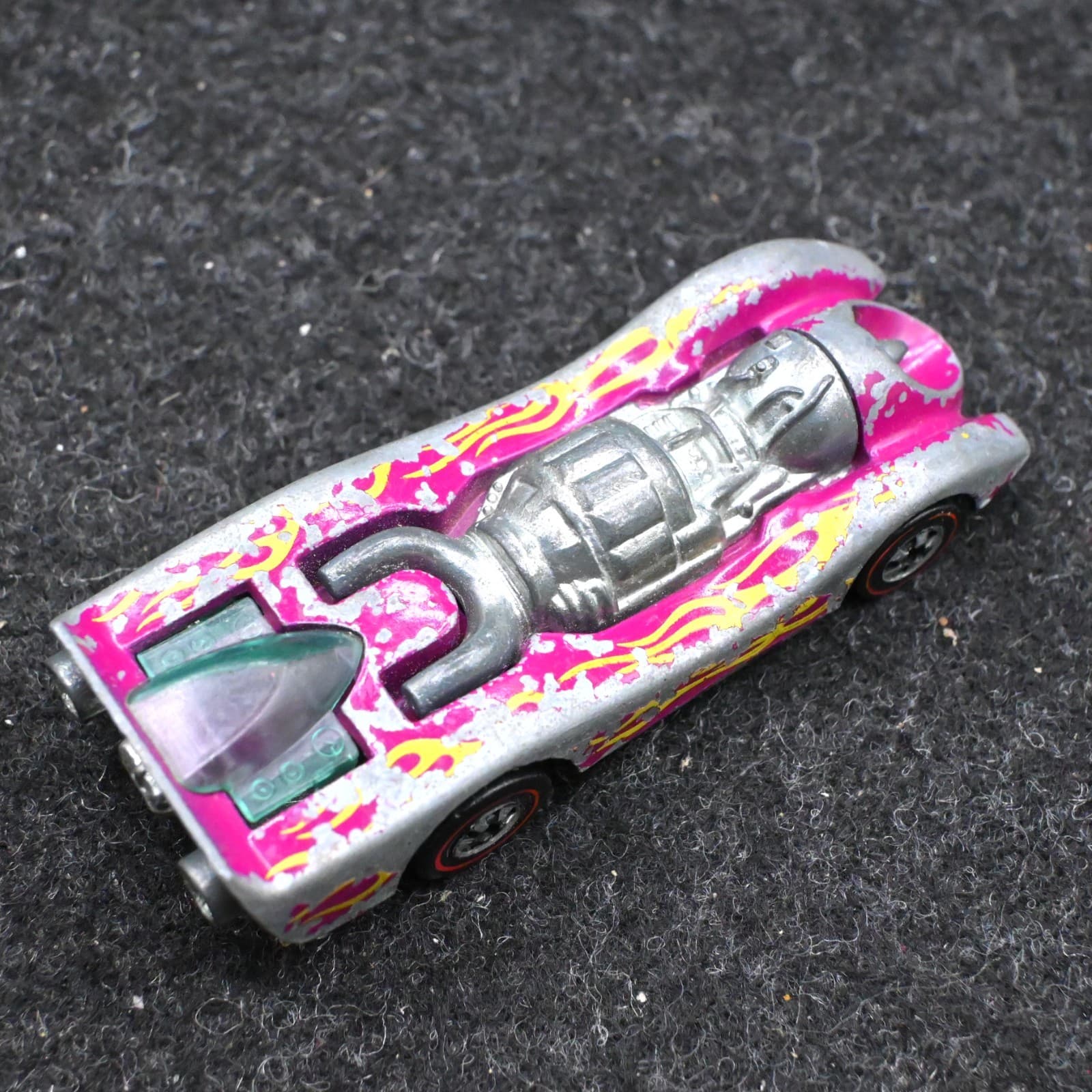 Hot Wheels Redline Jet Threat Car 1970 Plum Made In Hong Kong - Thumbnail 5