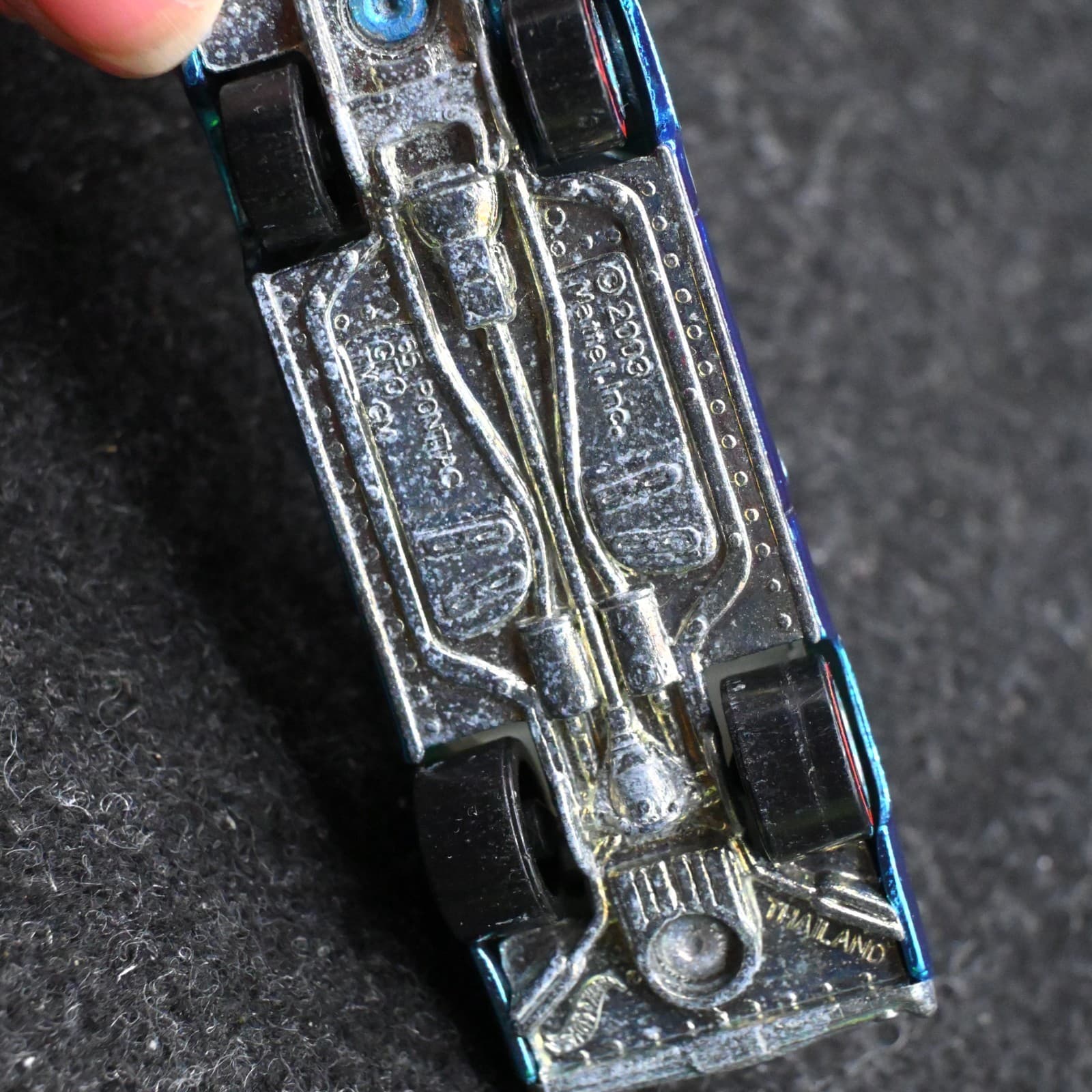LOOSE Hot Wheels Classics Series 1 1965 Pontiac GTO Blue Spectraflame Redline - Thumbnail 7