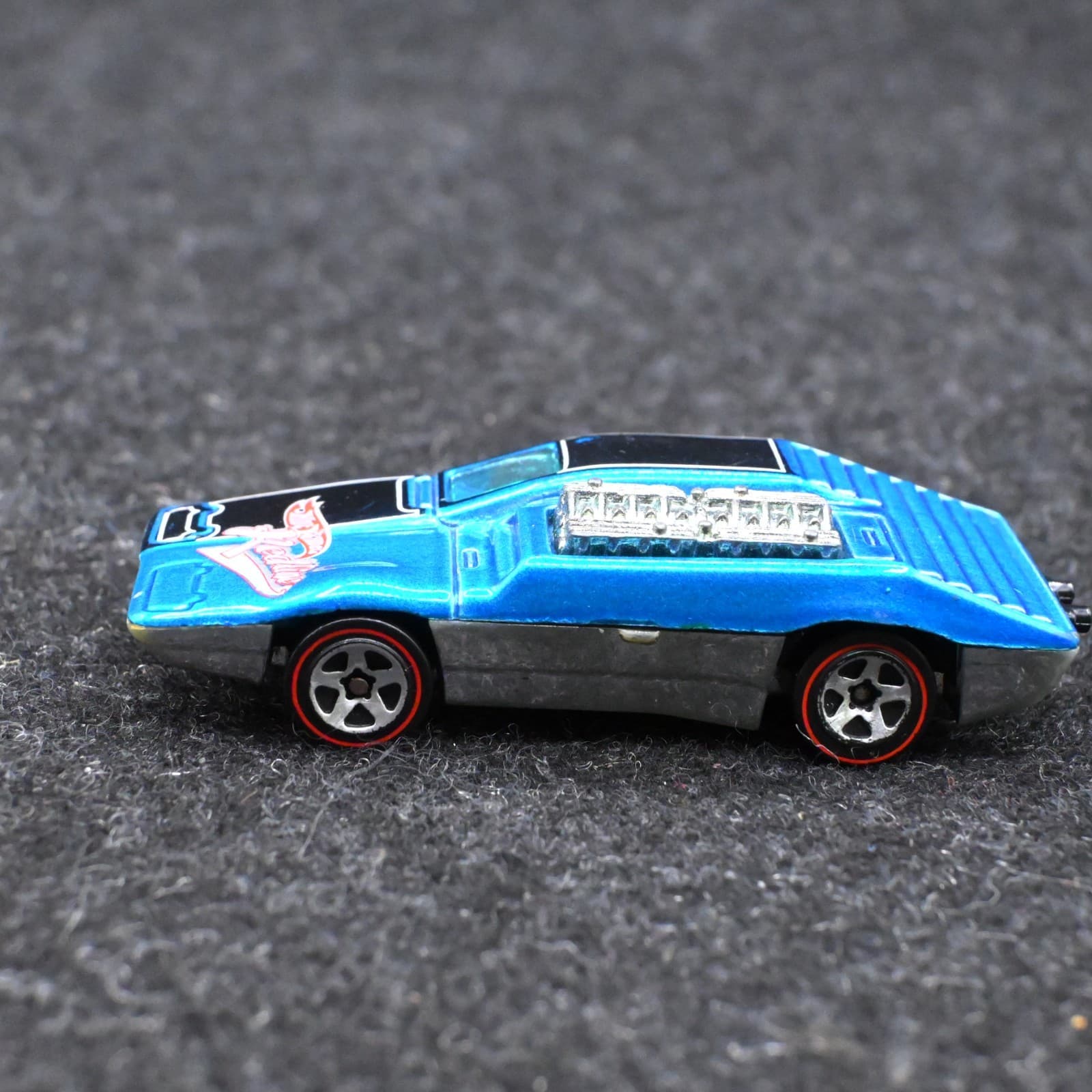 Vintage Hot Wheels Redline Malaysia Side Kick Blue 1970 Car - Thumbnail 6