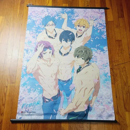 Free! Eternal Summer Big 31"x42" Fabric Scroll Anime FUNIMATION Haruka Rin Ikuya - Thumbnail 2