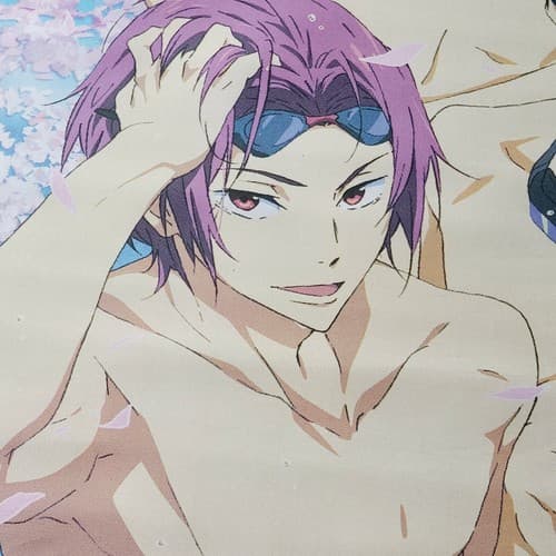 Free! Eternal Summer Big 31"x42" Fabric Scroll Anime FUNIMATION Haruka Rin Ikuya - Thumbnail 7
