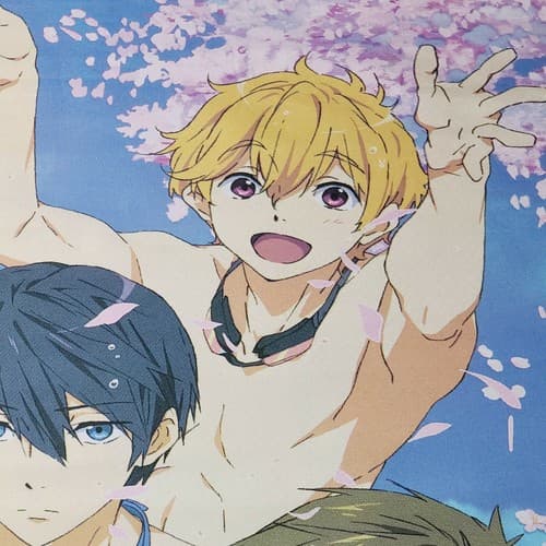 Free! Eternal Summer Big 31"x42" Fabric Scroll Anime FUNIMATION Haruka Rin Ikuya - Thumbnail 5