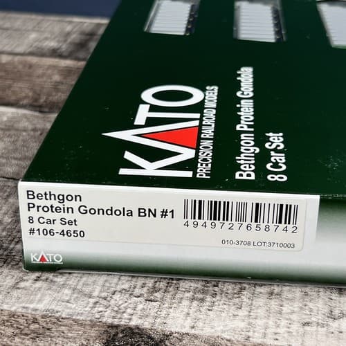 KATO N Scale Bethgon Protein Gondola Car BN #1 8 Car Set #106-4650 - Thumbnail 4