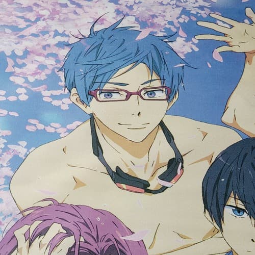 Free! Eternal Summer Big 31"x42" Fabric Scroll Anime FUNIMATION Haruka Rin Ikuya - Thumbnail 4