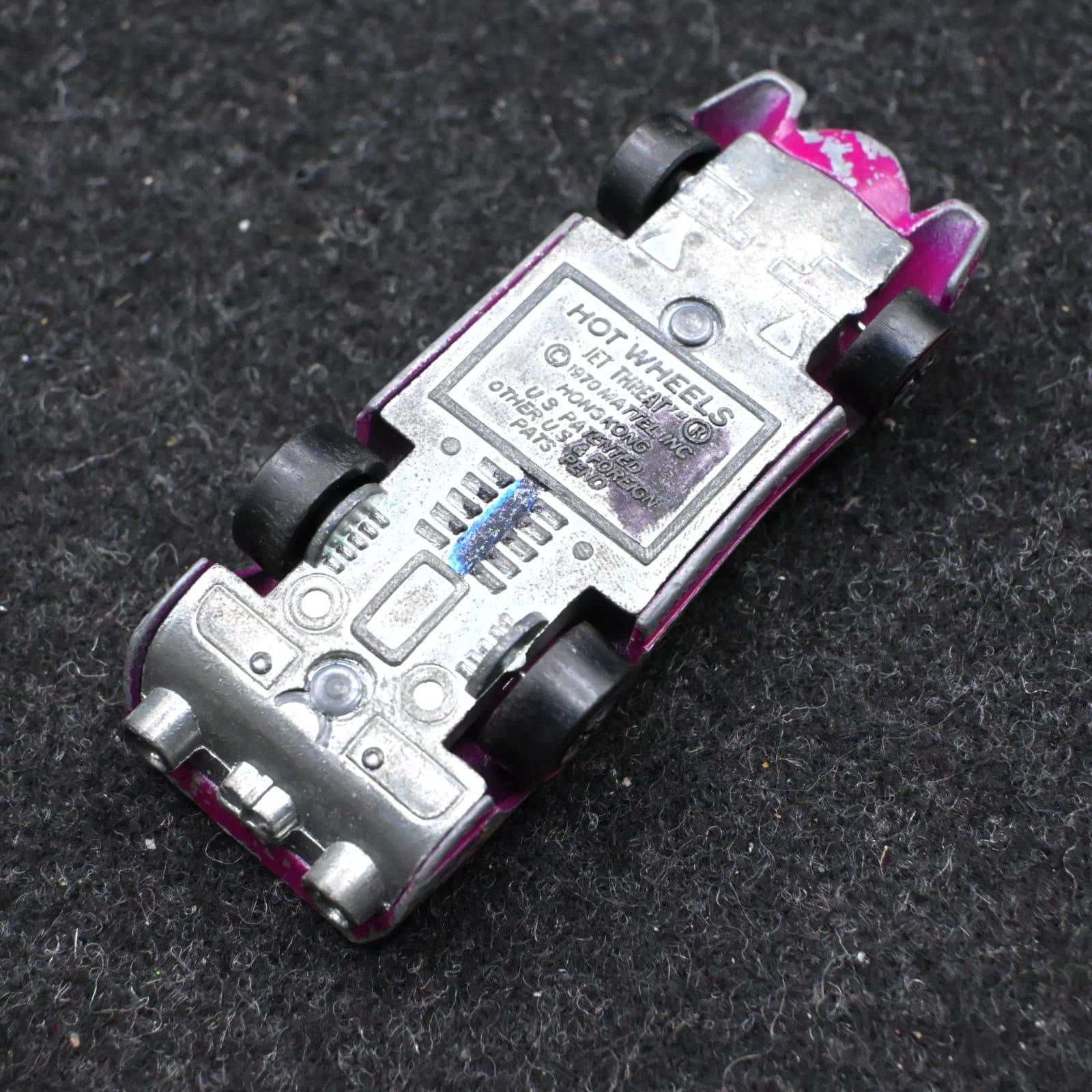 Hot Wheels Redline Jet Threat Car 1970 Plum Made In Hong Kong - Thumbnail 6