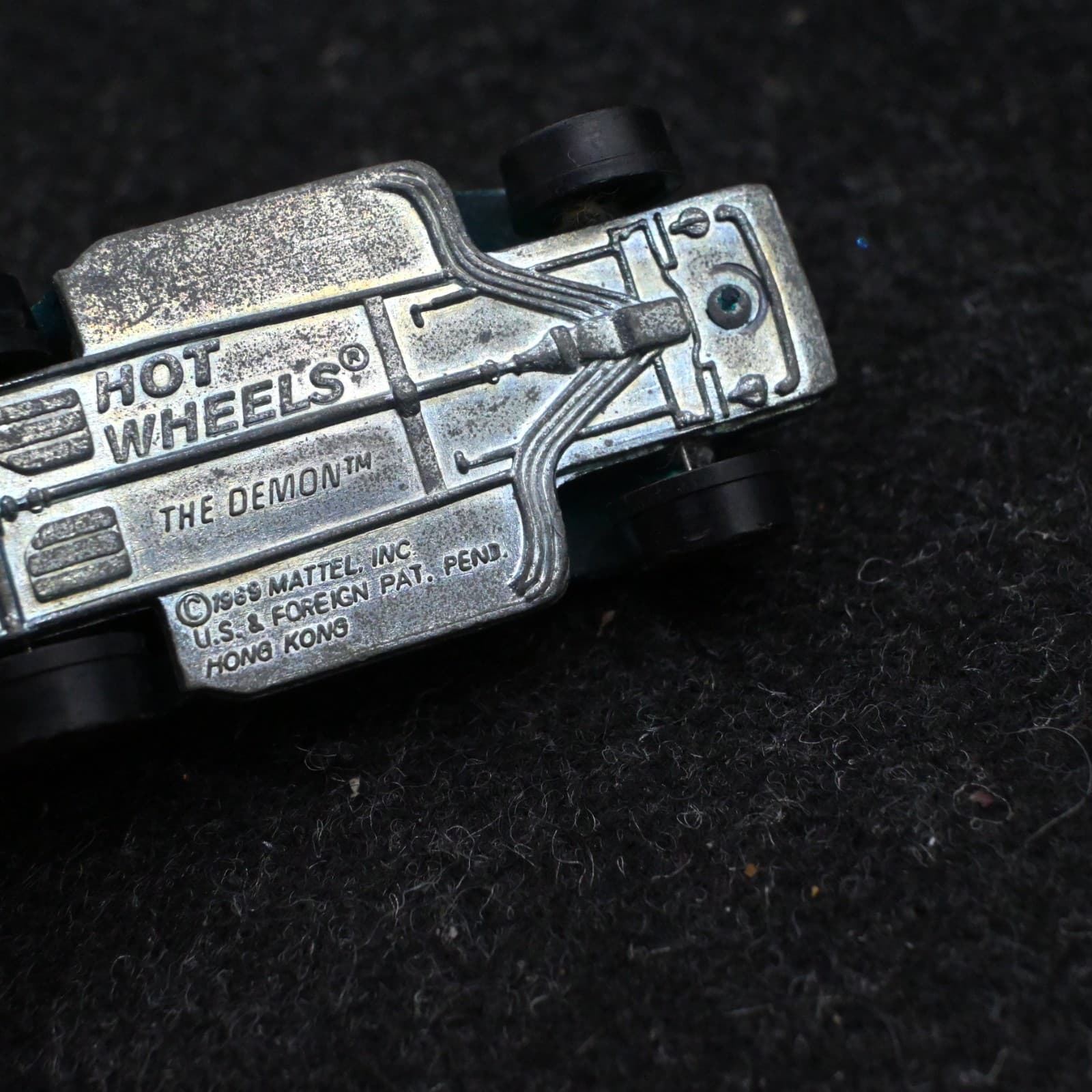Original Hot Wheels Redline 1969 The Demon Aqua Made In Hong Kong - Thumbnail 7