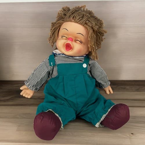 Vintage collectible Ice Cream Doll 1980’s Boy Rare Overalls 24” Huge